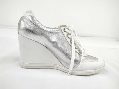 DOLCE & GABBANA Women's Leather Heel Sneakers, Size 24.5cm, Size 39