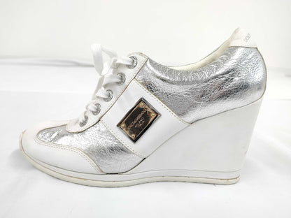 DOLCE & GABBANA Women's Leather Heel Sneakers, Size 24.5cm, Size 39