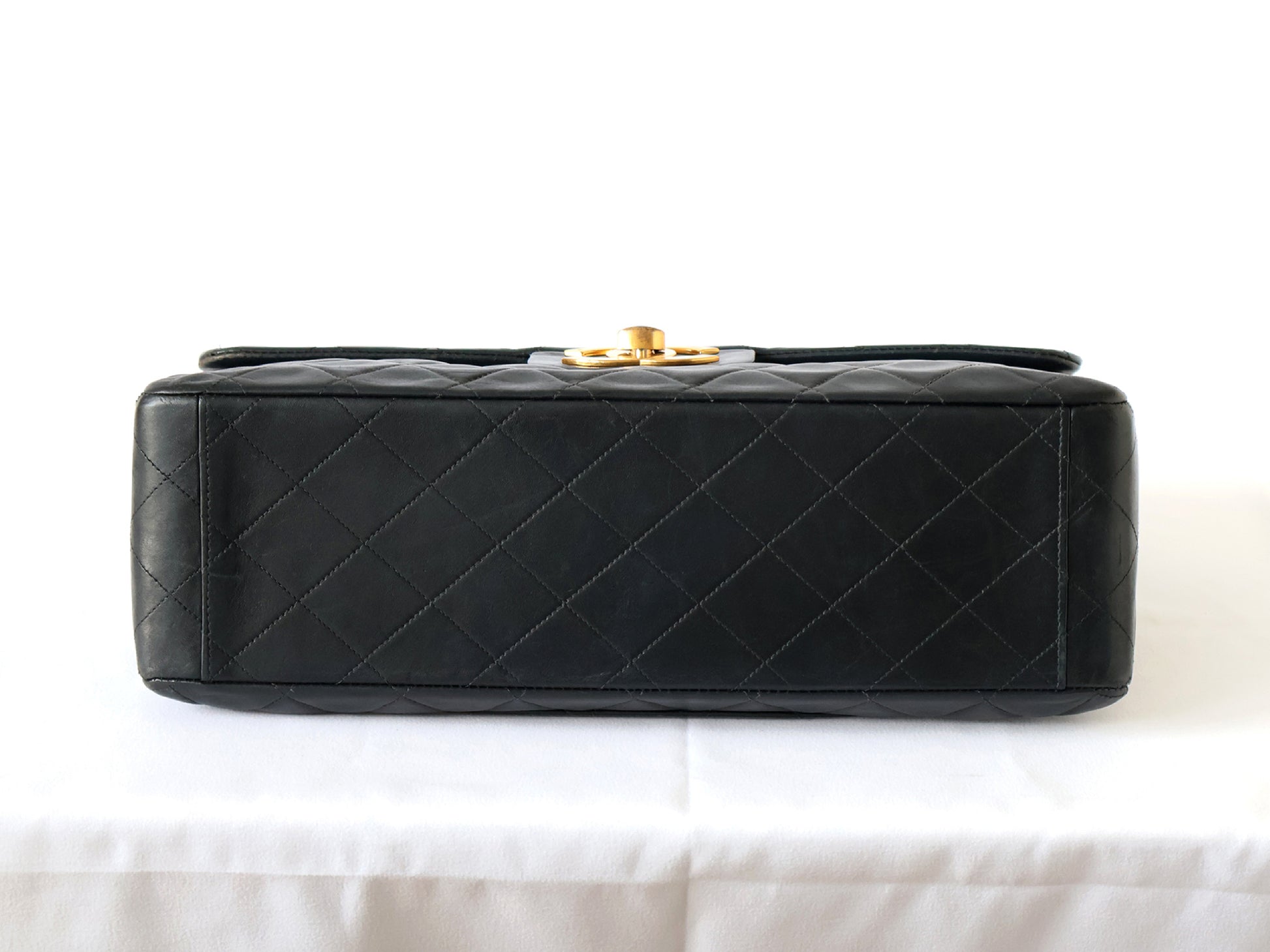 CHANEL Seal Deca Matasse Lambskin W Chain Shoulder Black Shoulder Bag