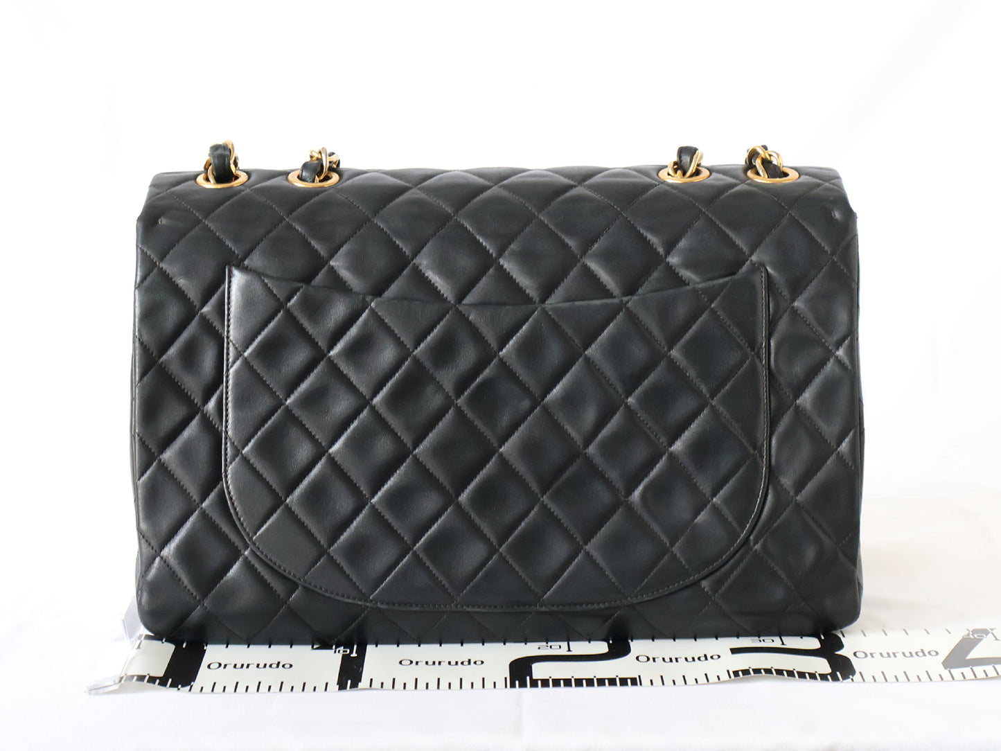 CHANEL Seal Deca Matasse Lambskin W Chain Shoulder Black Shoulder Bag