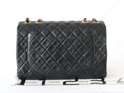 CHANEL Seal Deca Matasse Lambskin W Chain Shoulder Black Shoulder Bag