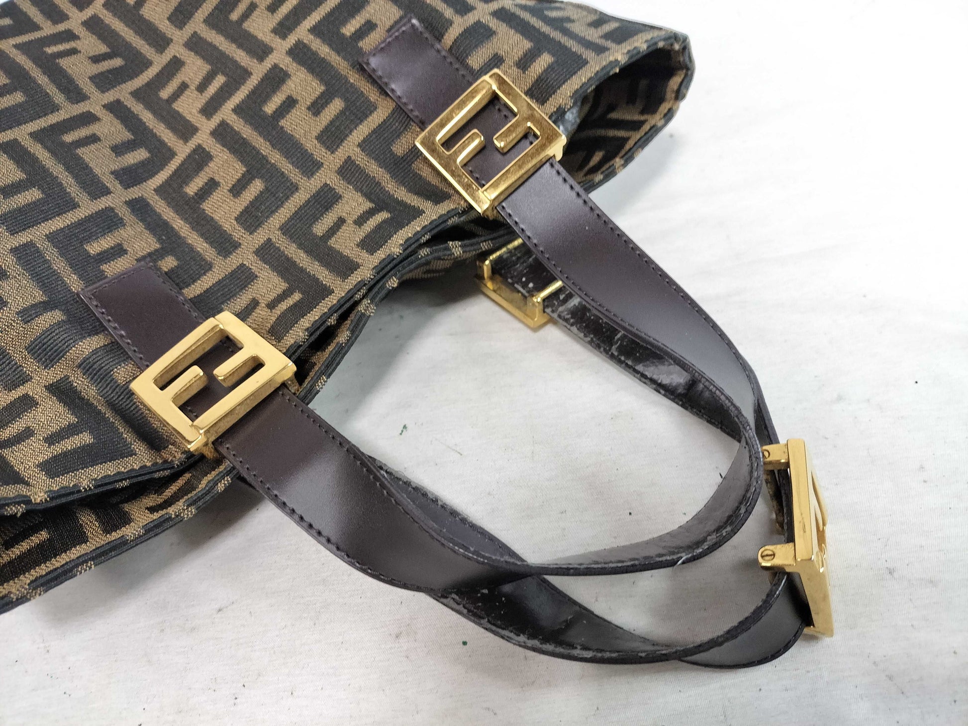 FENDI Zucca Pattern X4 FENDI Zucca Zucchino Handbag Handbag