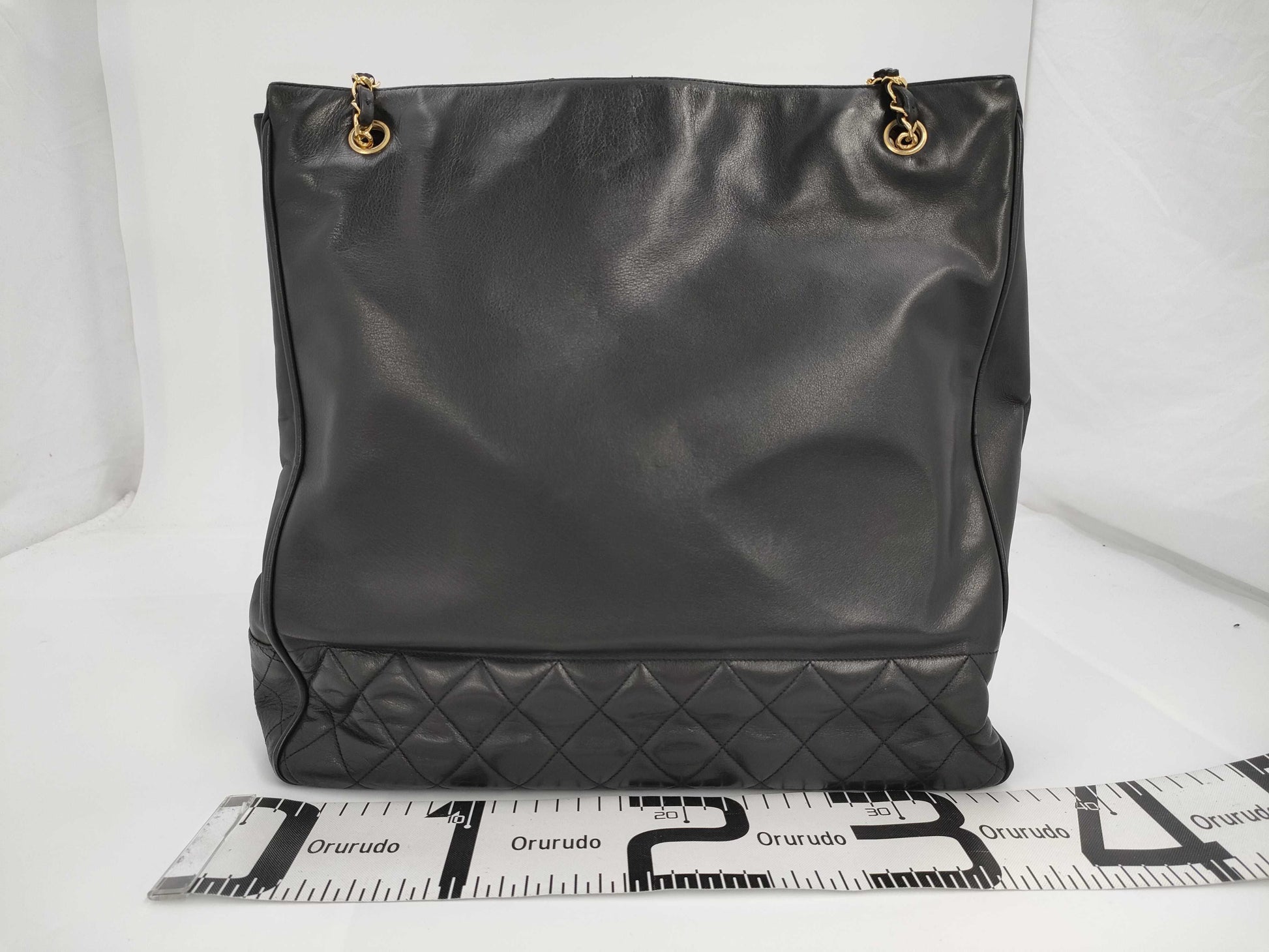 CHANEL Lambskin Chain Shoulder Black Shoulder Bag
