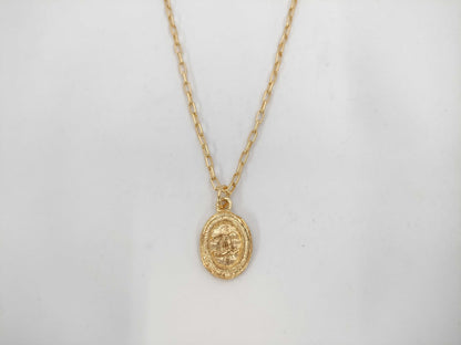 CHANEL Necklace Cocomark Vintage Necklace Gold Necklace