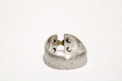 HERMES Mexico Ring, 925 Sterling Silver and 750 Gold, #53