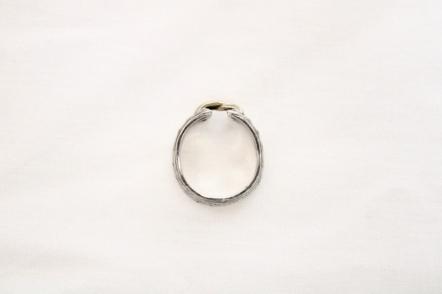 HERMES Mexico Ring, 925 Sterling Silver and 750 Gold, #53