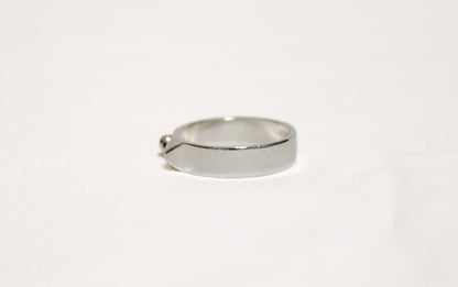 HERMES Collier de Chien Ring, Silver, #56, 4.5g