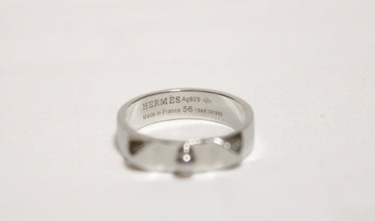 HERMES Collier de Chien Ring, Silver, #56, 4.5g