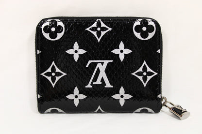 LOUIS VUITTON Vuitton Monogram Exotic Zippy Coin Purse N97059 Black RFID Tag Wallet