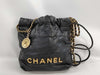 CHANEL Chanel 22 Black Random Plate AS3980 Shoulder Bag