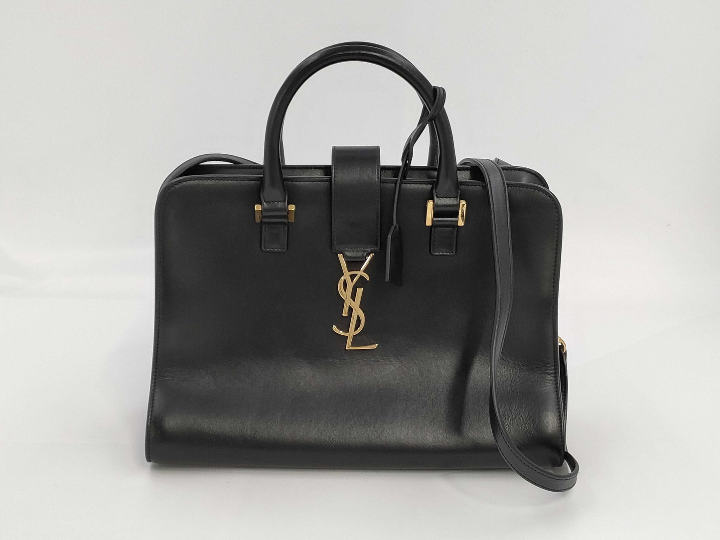 SAINT LAURENT Saint Laurent Paris Navy Cabas Black Handbag