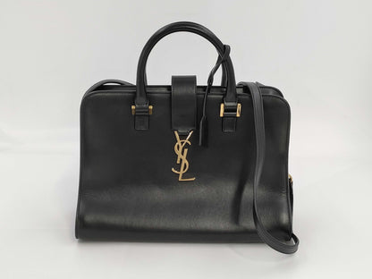 SAINT LAURENT Saint Laurent Paris Navy Cabas Black Handbag