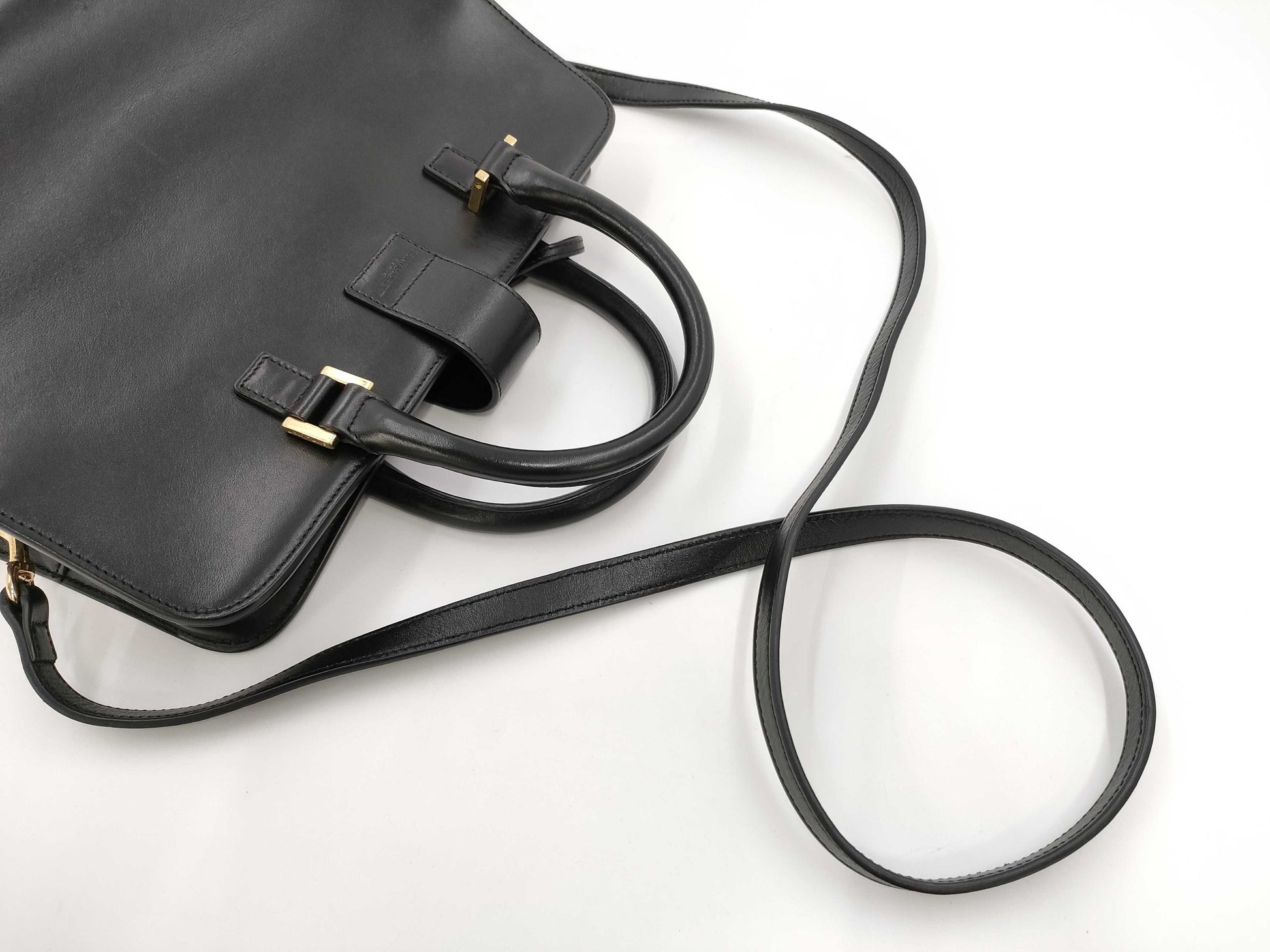 SAINT LAURENT Saint Laurent Paris Navy Cabas Black Handbag