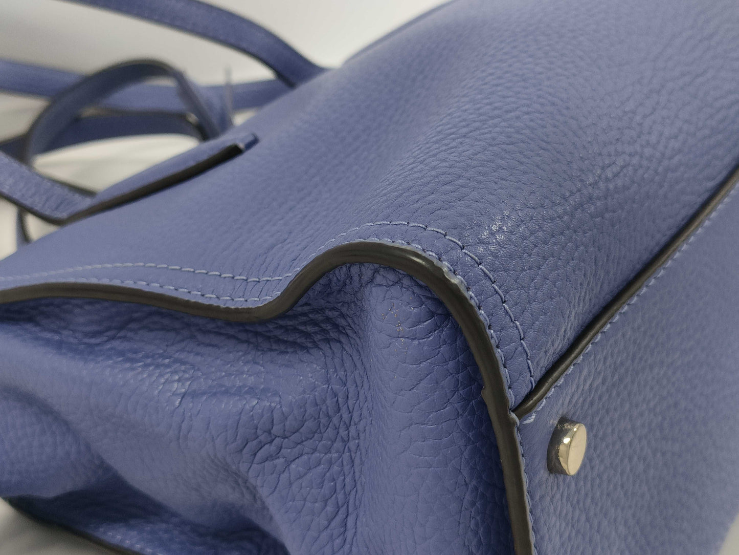 Kate Spade Leather Row Small Top Zip Satchel in Purple with Strap and Dust Bag 