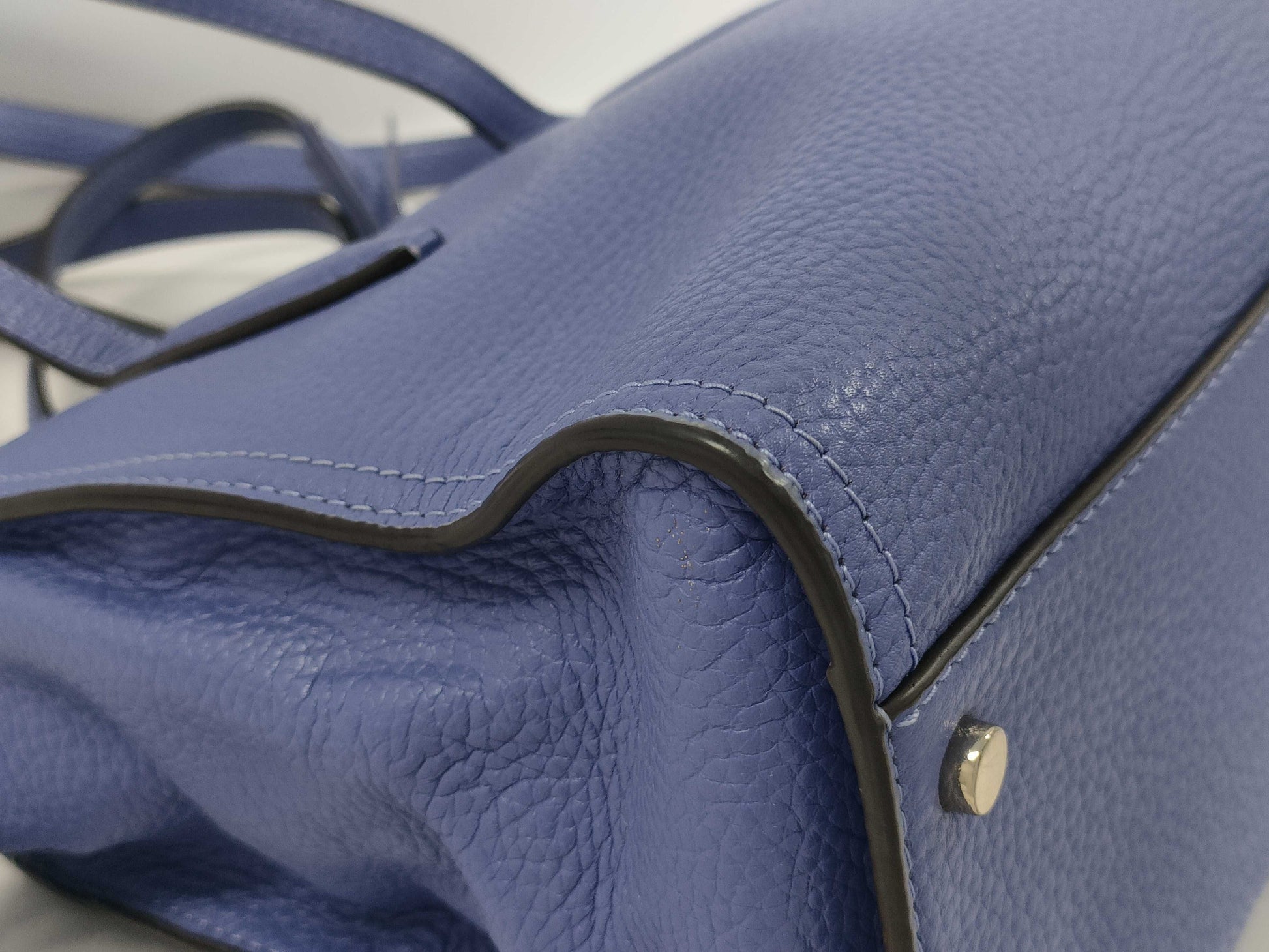 Kate Spade Leather Row Small Top Zip Satchel in Purple with Strap and Dust Bag 
