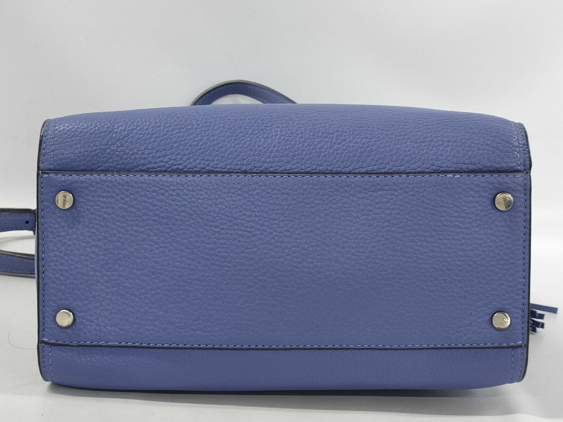 Kate Spade Leather Row Small Top Zip Satchel in Purple with Strap and Dust Bag 