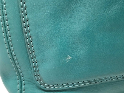 CHANEL Lambskin Plastic Chain Shoulder Bag with Coco Mark and Turquoise