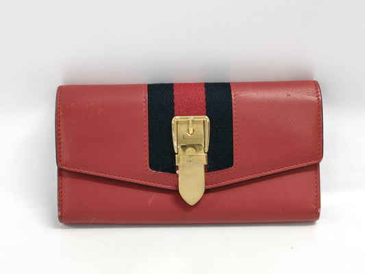 GUCCI 476084 Leather Sylvie Continental Wallet