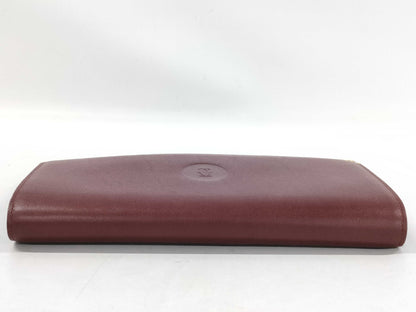 Cartier Must Line Bifold Wallet with Clasp Closure, Bordeaux, with Box