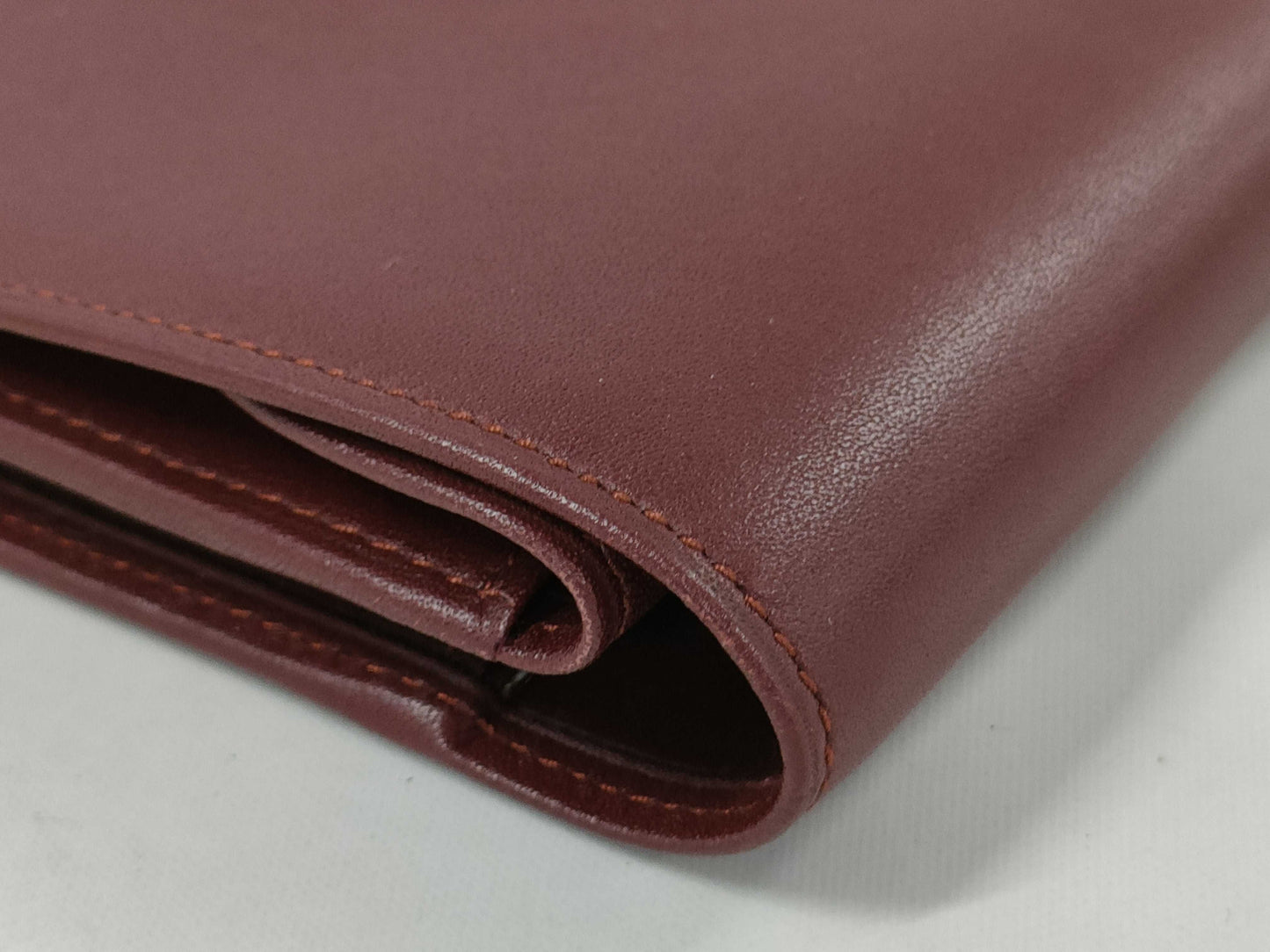 Cartier Must Line Bifold Wallet with Clasp Closure, Bordeaux, with Box
