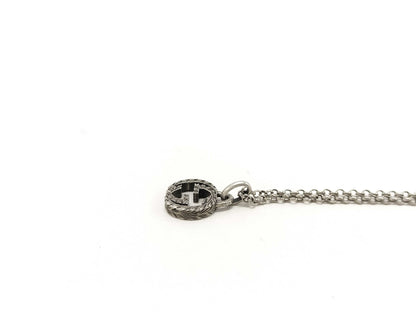 GUCCI Interlocking G Necklace, Silver , Dust Bag and Box Included, 1313AR