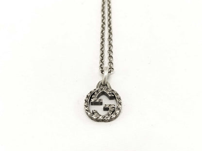 GUCCI Interlocking G Necklace, Silver , Dust Bag and Box Included, 1313AR
