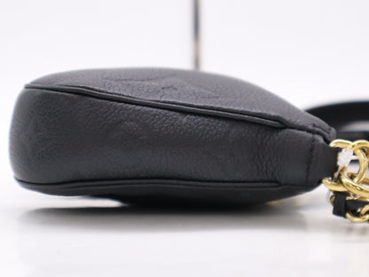 LOUIS VUITTON M80399 Monogram Unplanted Myrti Pochette Accessoir Noir with Shoulder Strap, Chain Strap, Storage Bag, Box with RFID Response Handbag