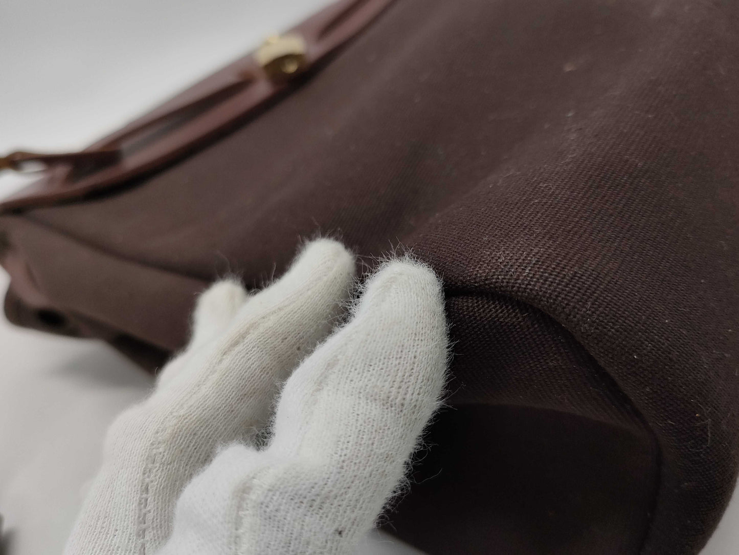 HERMES Airbag PM Bag, □E Stamp, 2001, Toile H Leather, Brown Bag