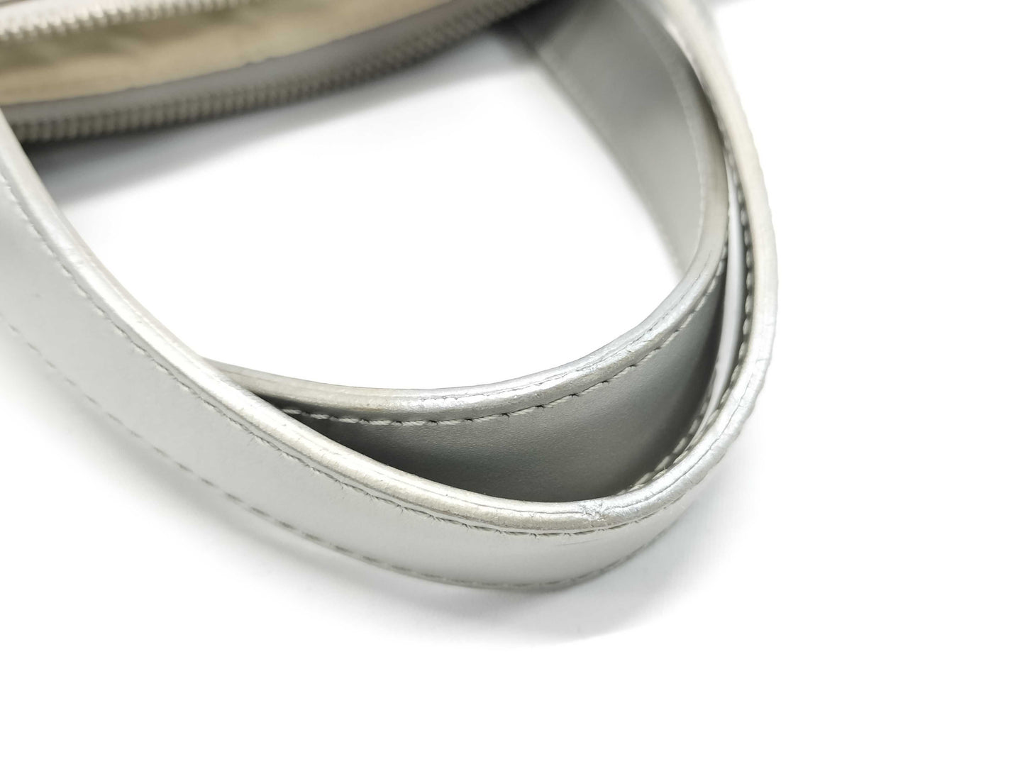 CHANEL New Travel Line Briefcase, Nylon, Silver Hardware, Gray, Seal, 8604292, Business Bag