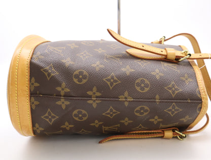 LOUIS VUITTON M42238 Monogram Bucket PM with Pouch Tote Bag