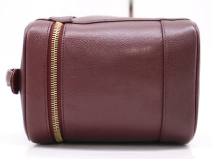 CHANEL Caviar Skin Vanity Bag Serial Blurring Handbag