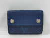 LOUIS VUITTON M67620 Taiga Rama Discovery Compact Wallet Cobalt