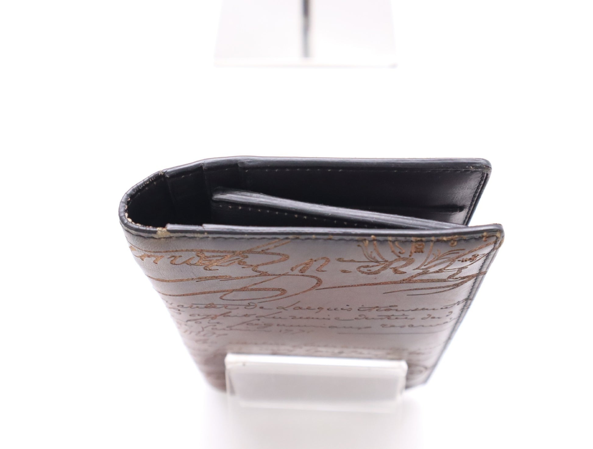 Berluti Leather Ebene Long Wallet Wallet
