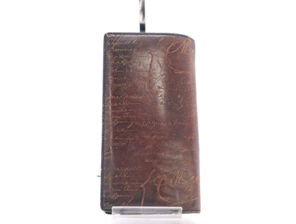 Berluti Leather Ebene Long Wallet Wallet