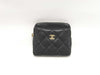 CHANEL Caviar Skin Matelasse Coin Case with GD Hardware, Black Seal, 31764776, Box and Dust Bag Included
