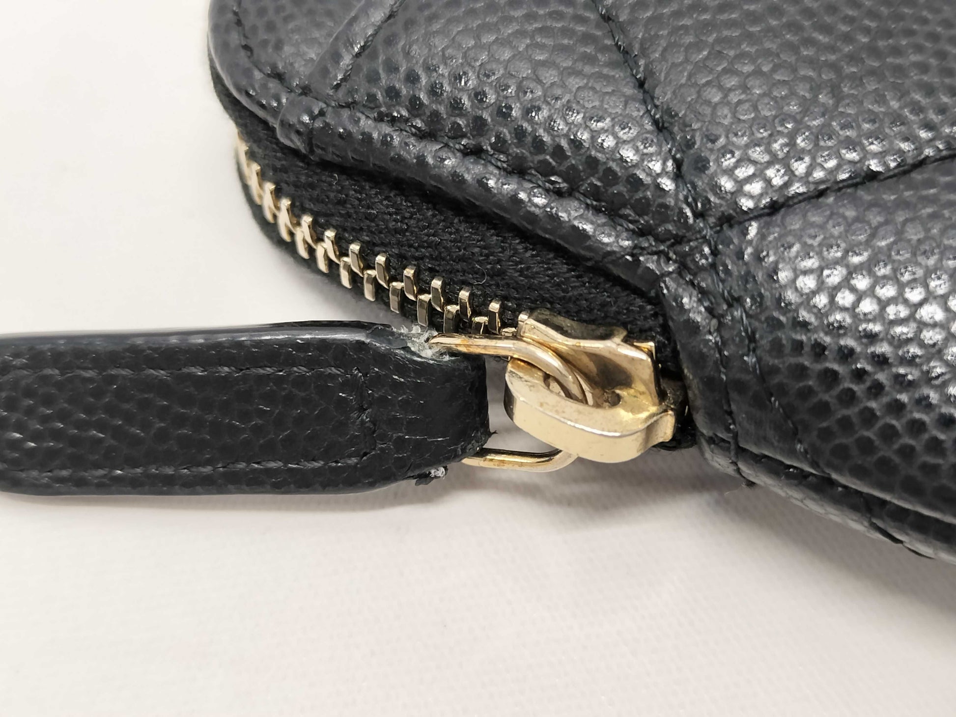 CHANEL Caviar Skin Matelasse Coin Case with GD Hardware, Black Seal, 31764776, Box and Dust Bag Included