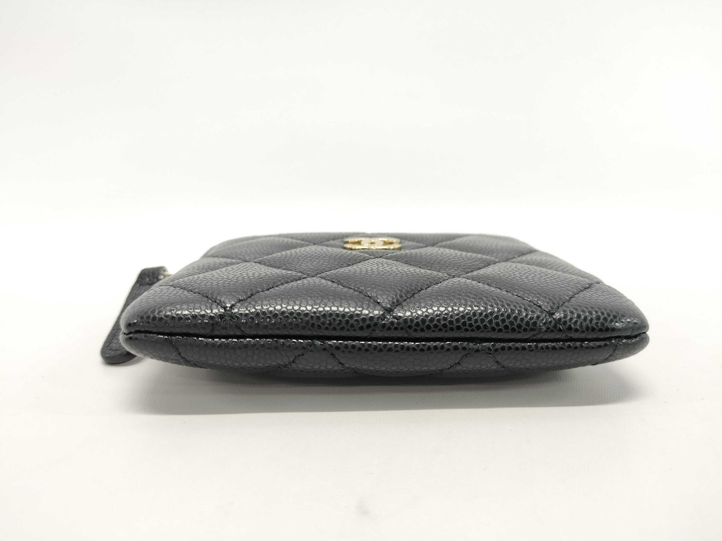 CHANEL Caviar Skin Matelasse Coin Case with GD Hardware, Black Seal, 31764776, Box and Dust Bag Included