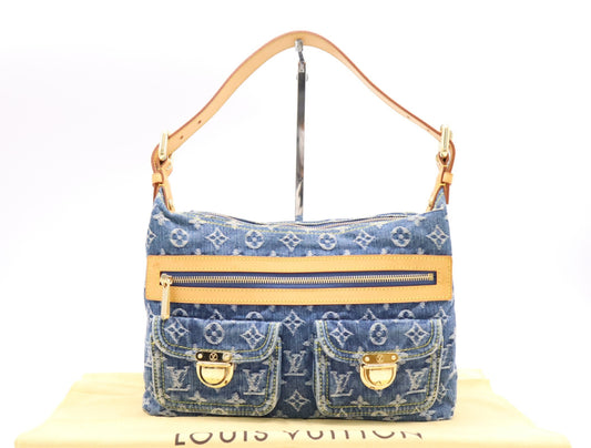 LOUIS VUITTON M95049 Baggy PM Blue Shoulder Bag with Dust Bag