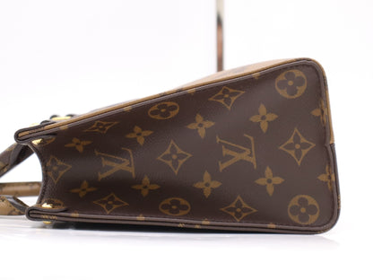 LOUIS VUITTON M46373 On the Go PM Handbag with Pouch, Dust Bag, and Shoulder Strap, RFID Verified, No Serial Tag