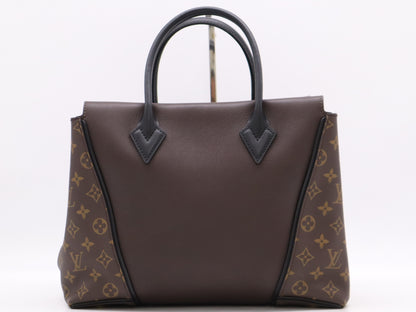 LOUIS VUITTON M41061 Monogram Canvas Tote W PM Chocolate Handbag