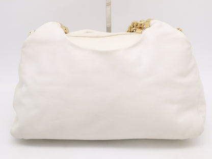 CHANEL Lambskin Deka Coco Mark Bag, White Gold Hardware, Seal, 12138093, Dust Bag and Box Included, Shoulder Bag