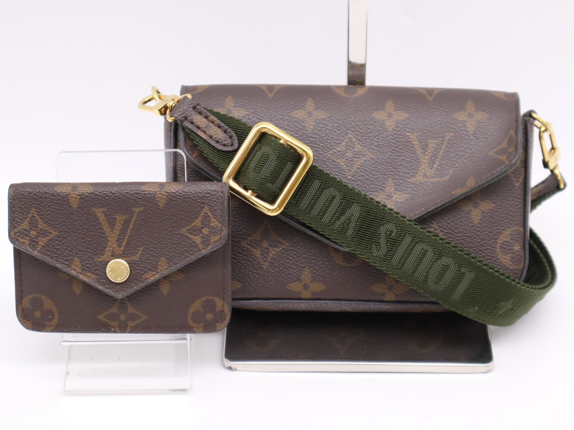 LOUIS VUITTON M80091 Monogram Multi Pochette Felicie Shoulder Bag with Shoulder Strap, RFID Verified