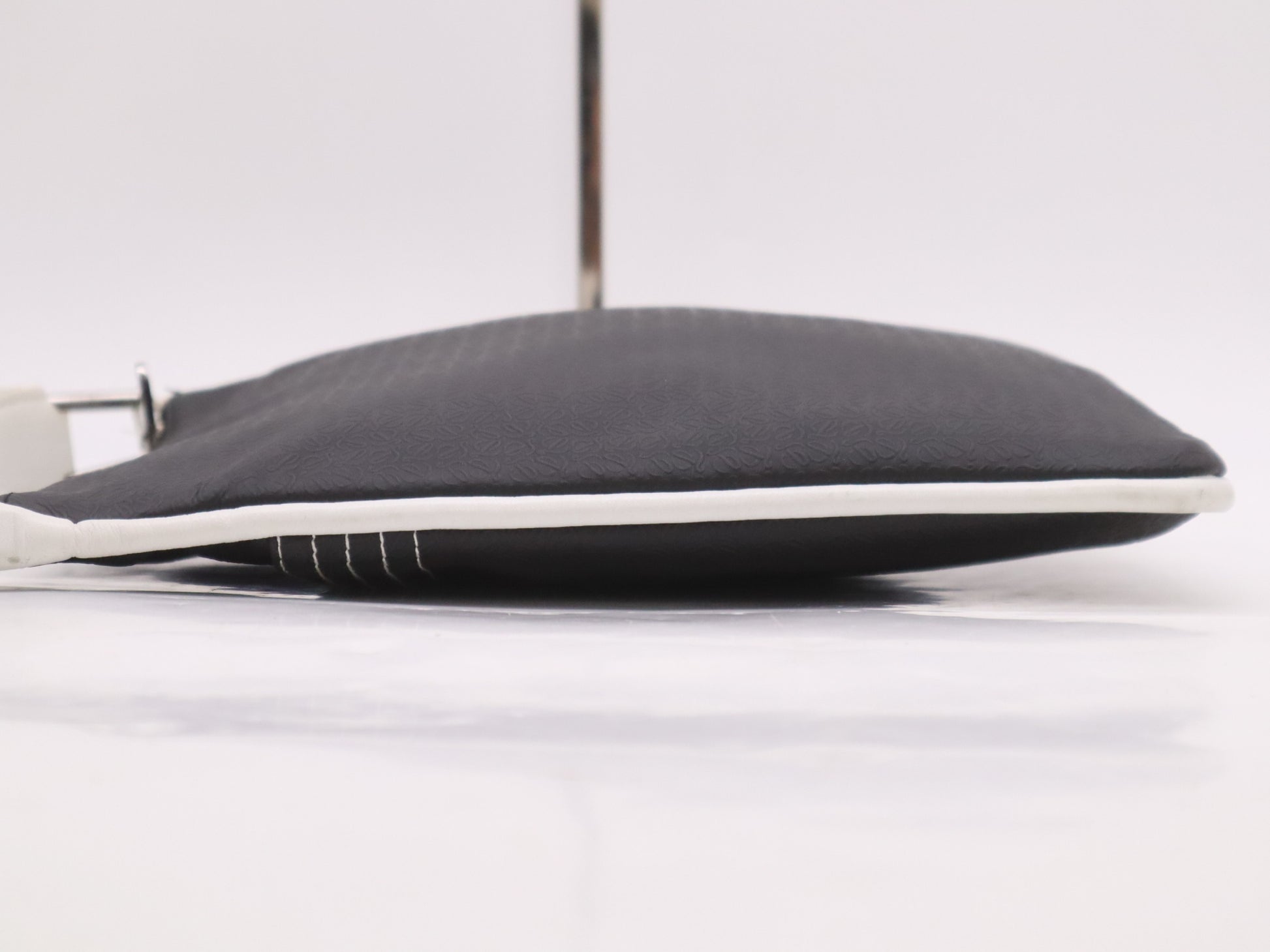 LOEWE PVC x Leather Shoulder Bag Black White Shoulder Bag