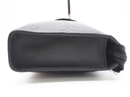 LOUIS VUITTON M81115 Monogram Shadow Gaston Wearable Wallet Noir RFID Enabled Shoulder Bag with Box, Dust Bag, and Shoulder Strap