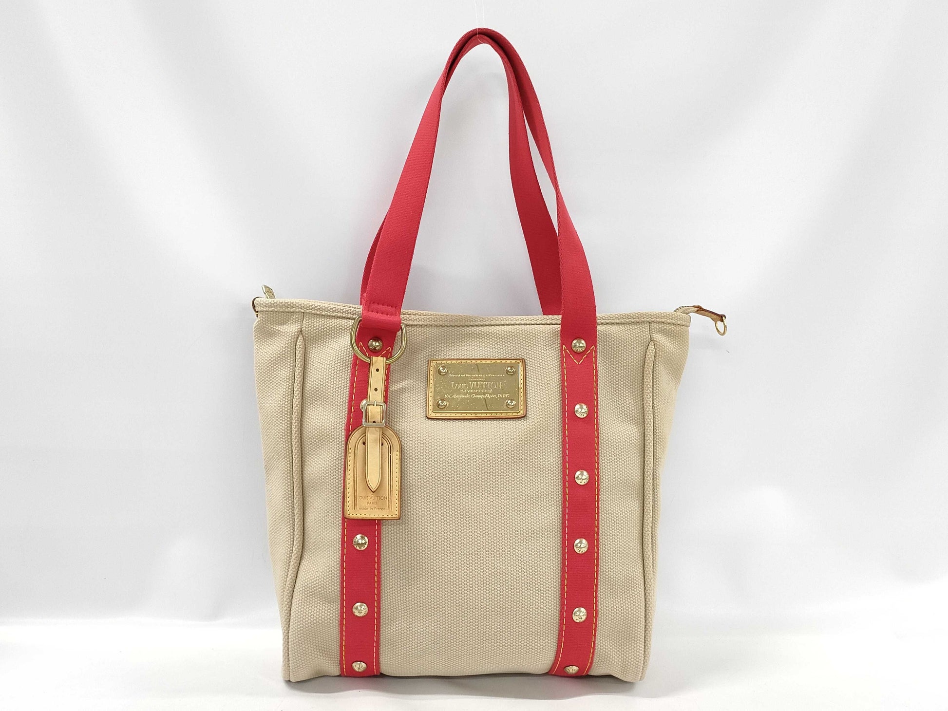 LOUIS VUITTON M40035 Antigua Caba MM Tote Bag with Name Tag