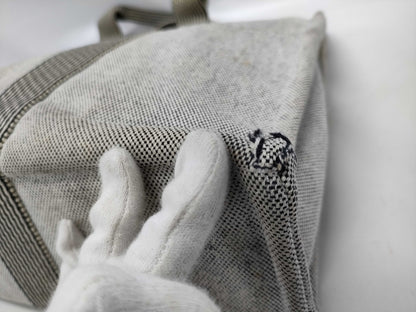 HERMES New Foule Tote Bag MM Canvas Gray Handbag