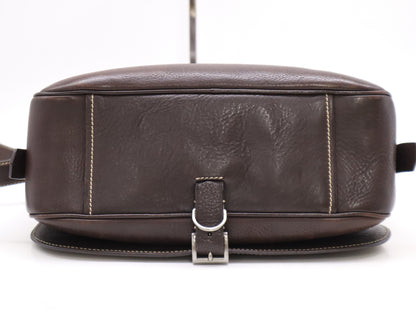 PRADA Leather Shoulder Bag Brown Shoulder Bag