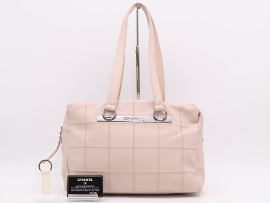 CHANEL Caviar Skin Chocolate Bar Shoulder Bag, Pink, Sticker, Card, 9842527 Shoulder Bag