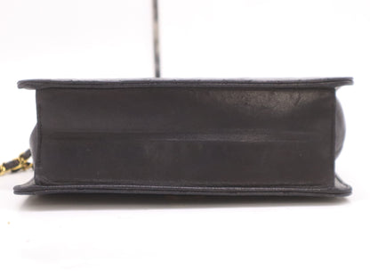 CHANEL Lambskin Matelasse 22 S Flap S Chain Push Lock Black Shoulder Bag