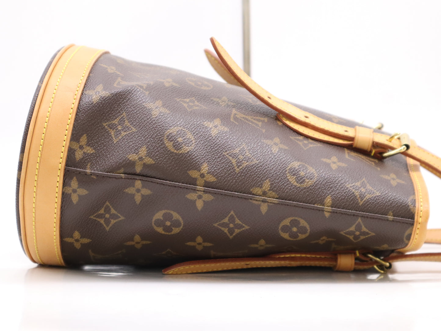 LOUIS VUITTON M42238 Monogram Bucket PM Tote Bag with Pouch
